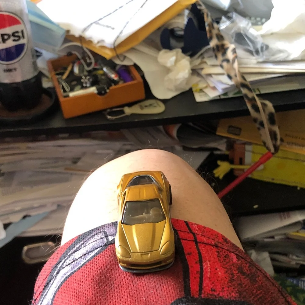 Gold Toy Sports Car Die-Cast Model